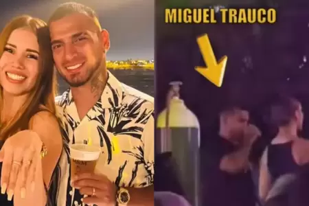 Miguel Trauco es captado junto a Mariela Ar�valo