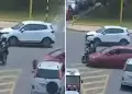 Nuevo accidente en la V�a Expresa Sur: Motociclista y camioneta colisionan en intersecci�n