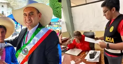 Alcalde distrital en Cajamarca es detenido por presunta coima a empresario.