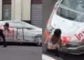 Mujer hace grafitis en el carro de su novio por "infiel", pero le pone pl�stico para no da�arlo
