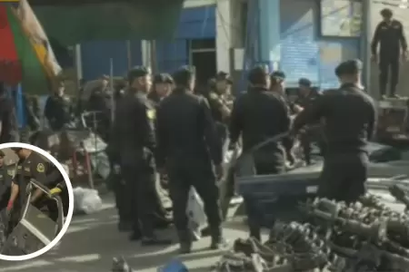 PNP incaut� autopartes en mercado 'La 50' en Independencia