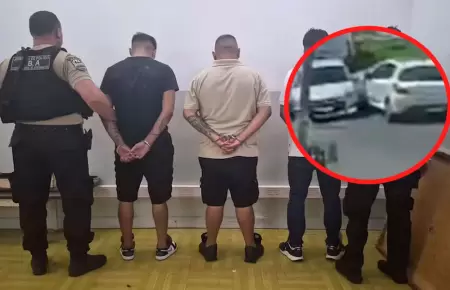 Delincuentes detenidos por robo en Argentina.