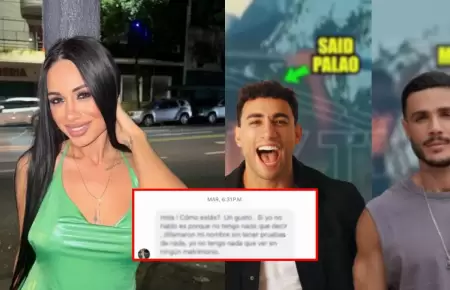 Argentina que aparece en el ampay se pronuncia