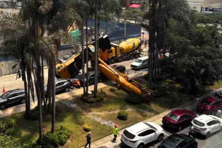 Cierran avenida del Pinar en Surco tras grave accidente con una gr�a de construc