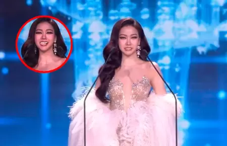 La participante intent� disimular el incidente mientras continuaba su presentaci