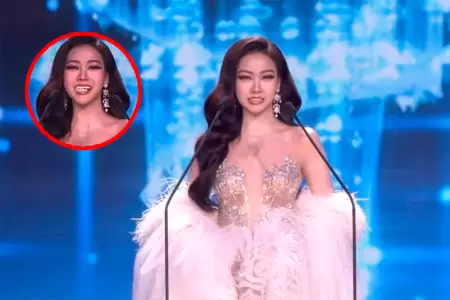 La participante intent� disimular el incidente mientras continuaba su presentaci