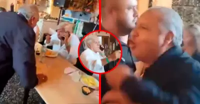 El extitular del MTC se dirigi� hacia el candidato presidencial y empez� a incre