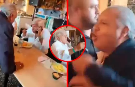 El extitular del MTC se dirigi� hacia el candidato presidencial y empez� a incre