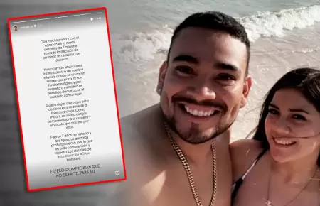 Salda�a confirm� la ruptura a trav�s de sus redes sociales.