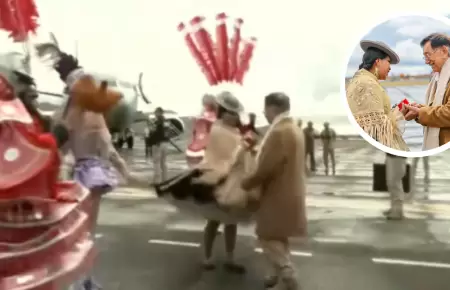 Presidente Balc�zar es invitado a bailar Morenada en Puno