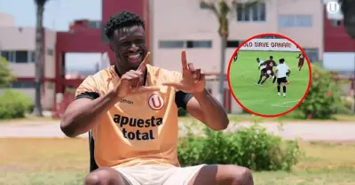 Sekou Gassama anot� su primer gol con Universitario