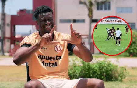 Sekou Gassama anot� su primer gol con Universitario