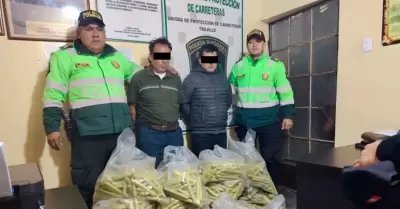 Material explosivo fue hallado durante un operativo policial en Huamachuco.