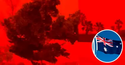 El cielo de Australia Occidente se ti�� de rojo por un extra�o fen�meno.