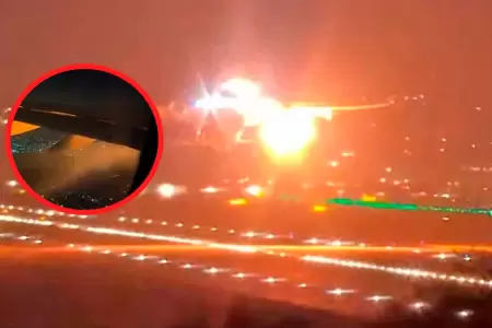 Incendio de turbina de avi�n en pleno despegue.