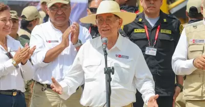 Presidente inspecciona trabajos del carretera Cutervo - Chiple