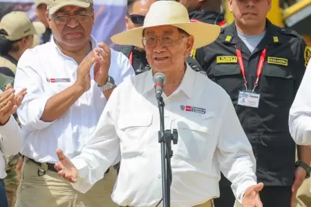 Presidente inspecciona trabajos del carretera Cutervo - Chiple