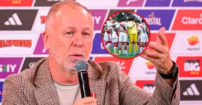 El t�cnico de la selecci�n brind� una conferencia de prensa tras el amistoso int