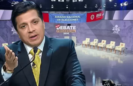 Paul Jaimes lleg� al debate presidencial y lanz� tajante mensaje contra sus cont