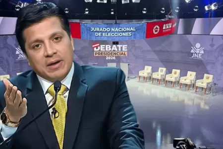 Paul Jaimes lleg� al debate presidencial y lanz� tajante mensaje contra sus cont