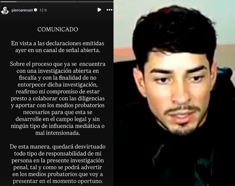 Comunicado de Piero Arenas.