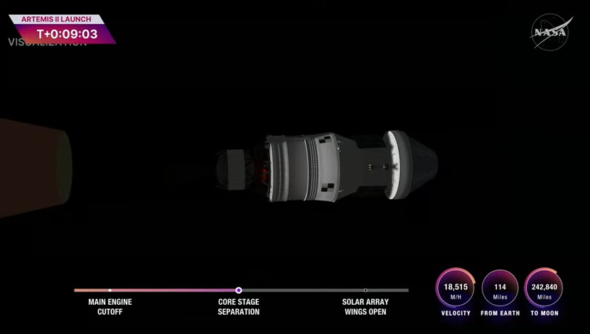 Artemis II ya se encuentra en el espacio