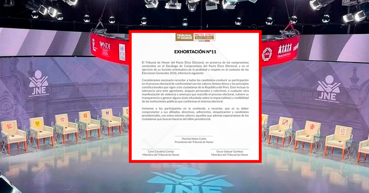 Elecciones 2026: Tribunal de Honor exige a candidatos frenar la violencia y los ataques personales en campaña