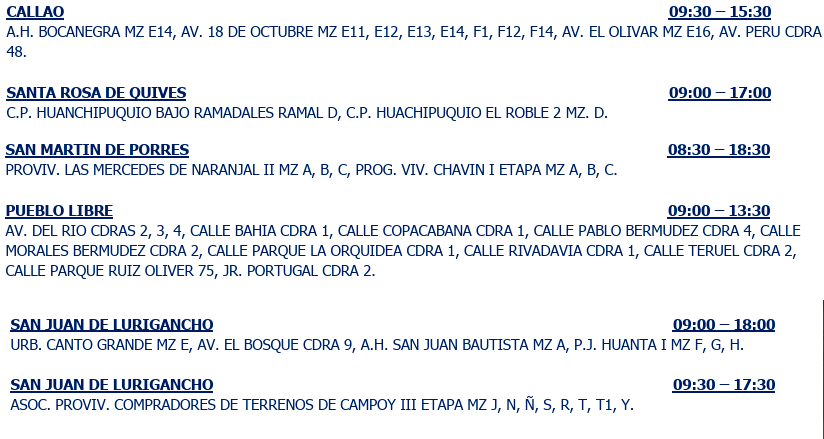 Sin electricidad en distritos de Lima.