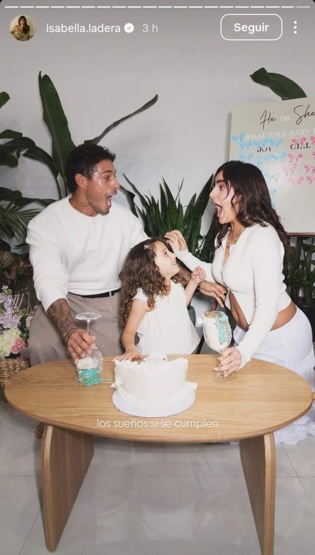 Hugo Garc�a e Isabella Ladera comparten la tierna revelaci�n del g�nero de su beb�