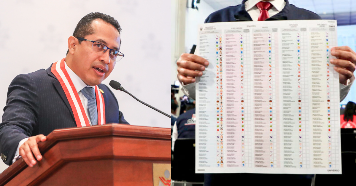 Presidente del JNE pide a peruanos familiarizarse con nueva cédula de votación: "Si hacen su tarea, será fácil de llenar"