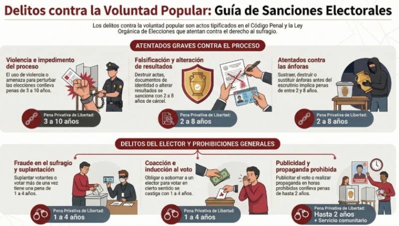 Gu�a de sanciones electorales durante los comicios en Per�. Foto: imagen con IA