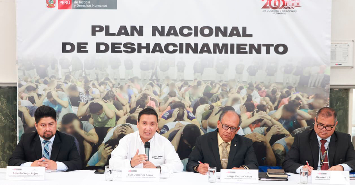 Ministerio de Justicia presenta plan de deshacinamiento de penales: 24 739 internos podrían acogerse a esta política