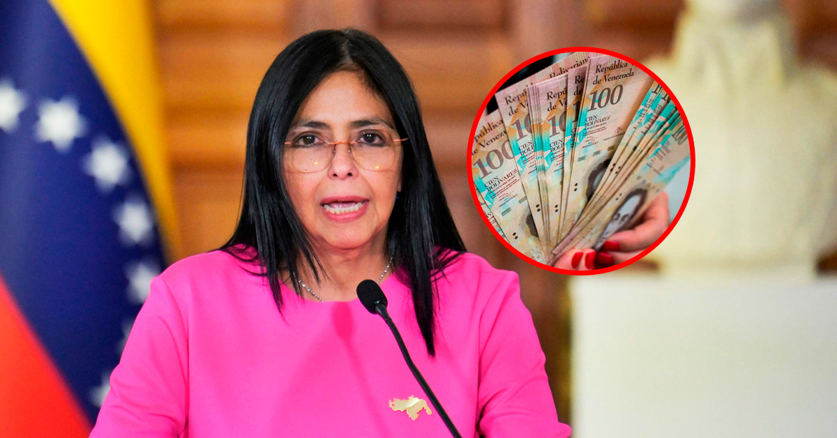 Delcy Rodríguez anuncia un aumento salarial 