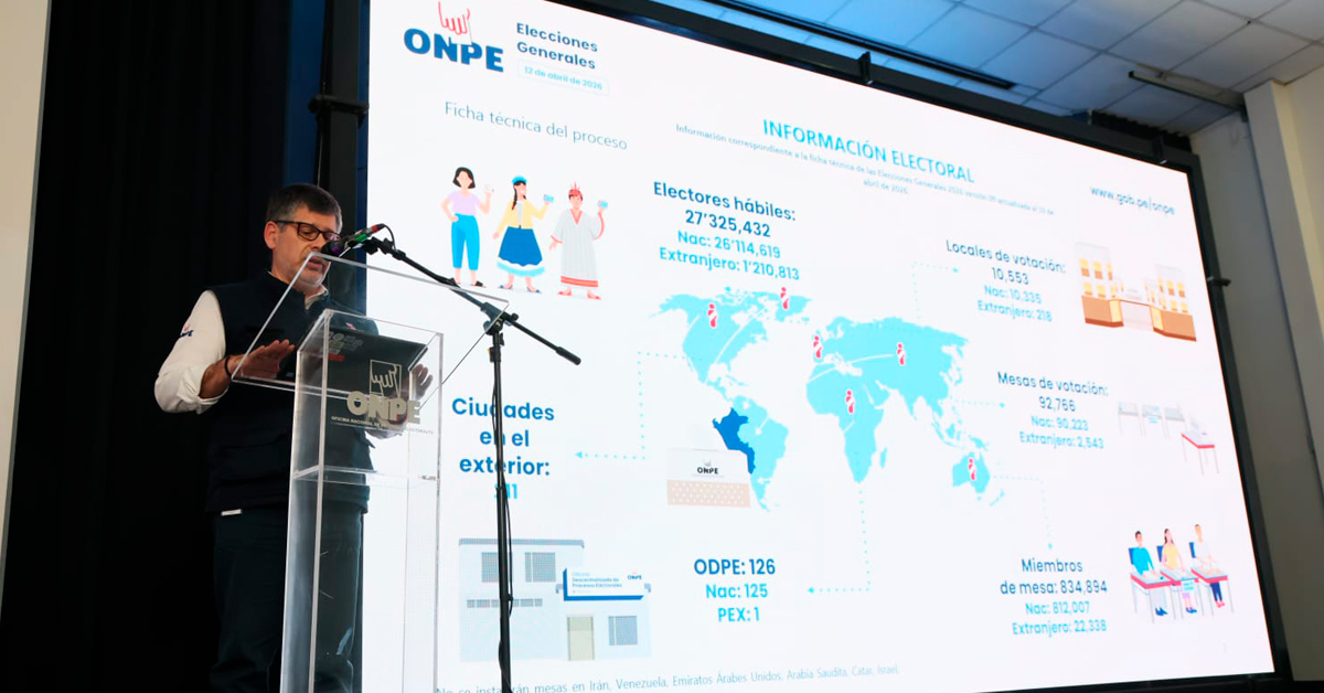 Elecciones 2026: ONPE informa que el 99.8 % de mesas de sufragio fueron instaladas en todo el Perú este 12 de abril