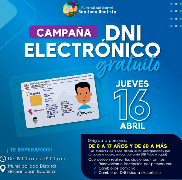 DNI electr�nico el 16 de abril.