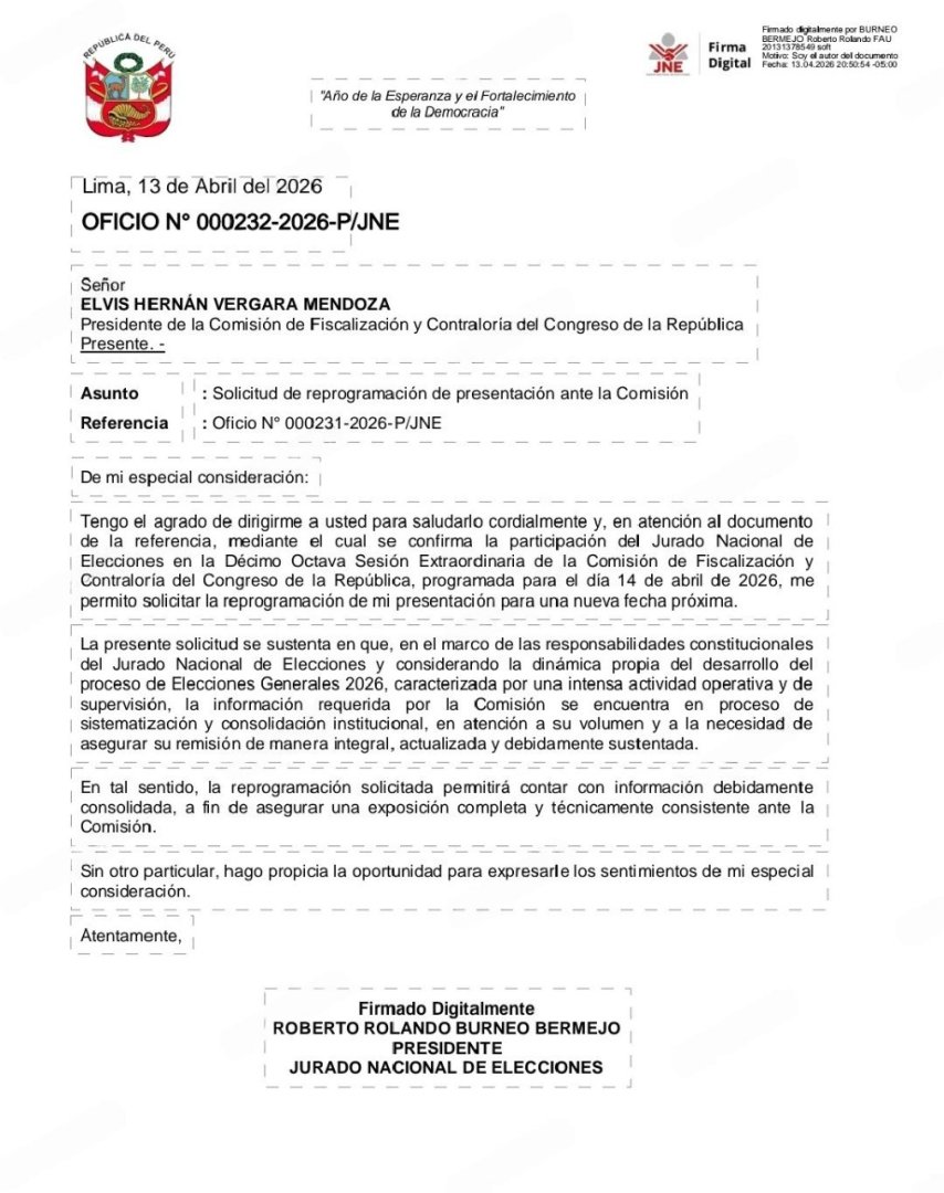 Burneo justific� su ausencia.