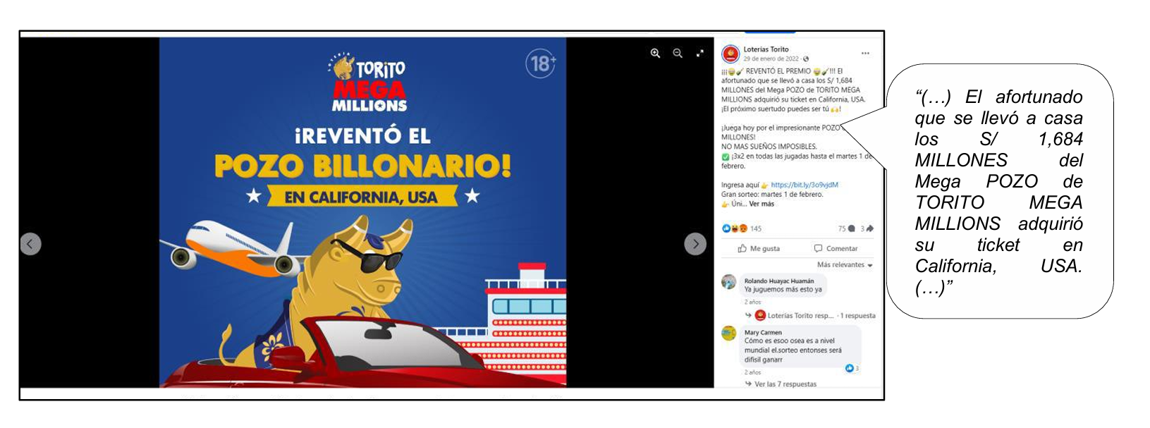 Empresa también funcionaba fuera del país, aunque publicitaba que sorteo solo se hacía en Perú.