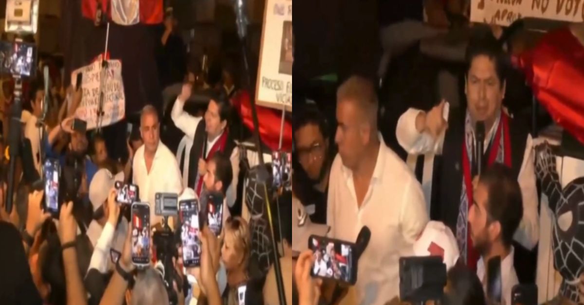 o Wolfgang Groso y Herbert Calle en protesta