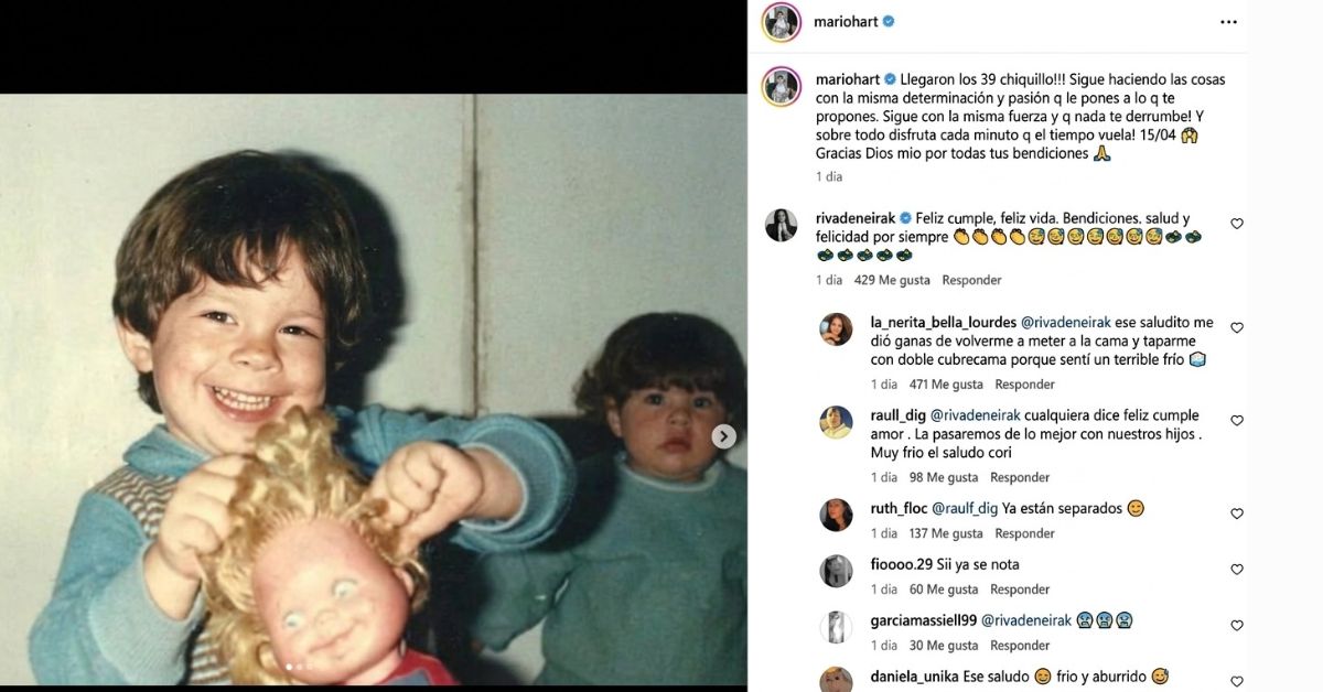 Korina Rivadeneira lanza fr�o comentario en publicaci�n de Mario Hart