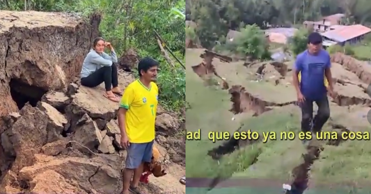 Falla geológica provoca desastre en caserío, deja graves daños en viviendas y decenas de familias son evacuadas