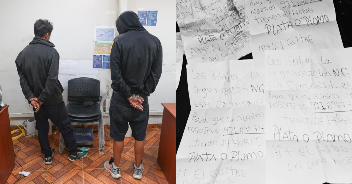 Los Olivos: Caen dos presuntos miembros de banda criminal que extorsionaba a mototaxistas