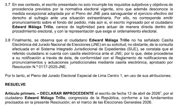 Rechazo al pedido de Wolfgang Grozo