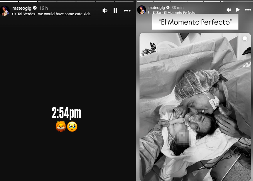 Mateo Garrido Lecca da la bienvenida a su primer hijo.