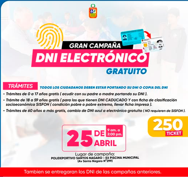 Tr�mite del DNIe en Chincha.