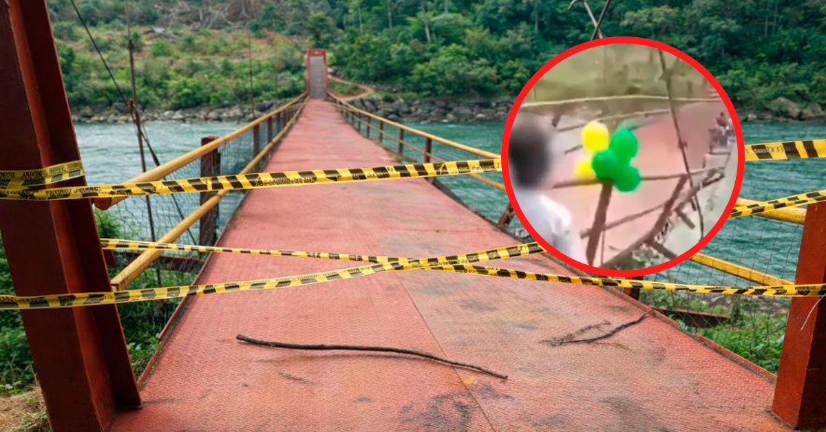 Colapso de puente en plena inauguración dejó varios heridos: Investigan falla estructural