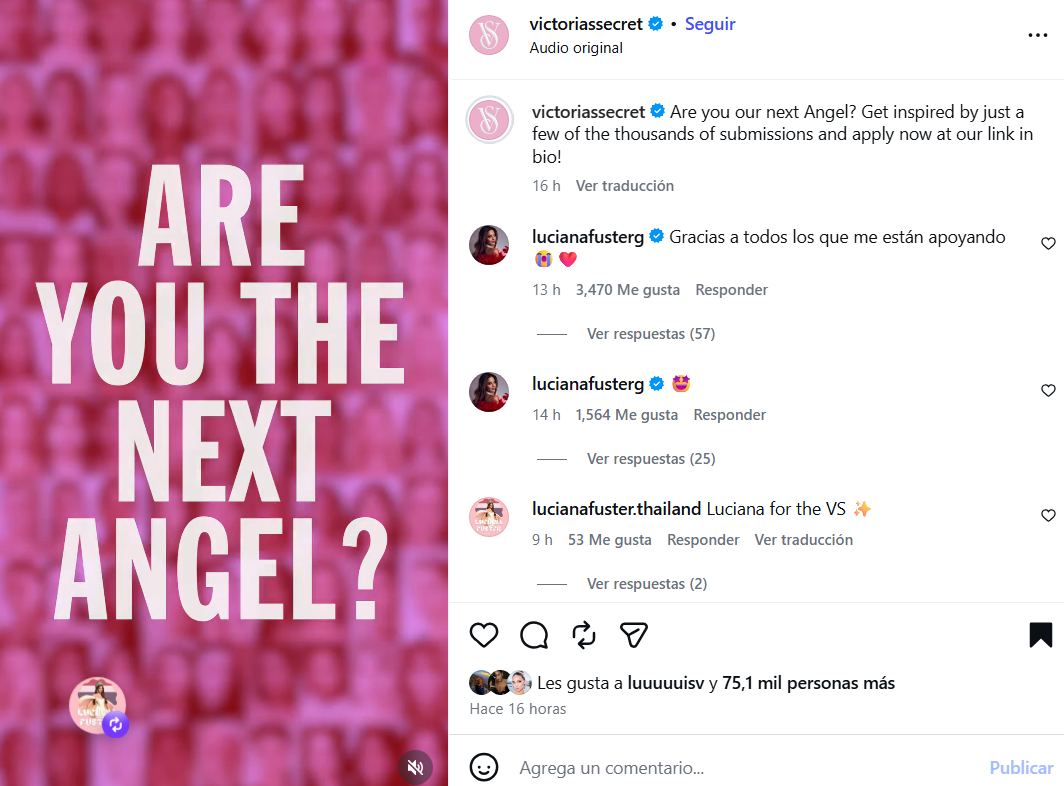 Luciana Fuster quiere ser un �ngel de Victoria's Secret