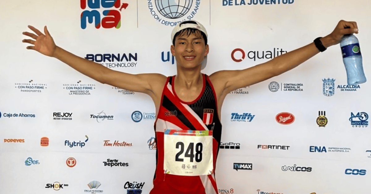 ¡Con solo 16 años! George Espinoza obtuvo medalla de oro en atletismo en los IV Juegos Suramericanos 2026