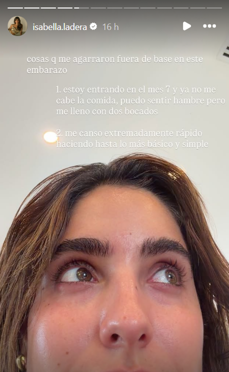 Isabella Ladera cuenta detalles de su embarazo