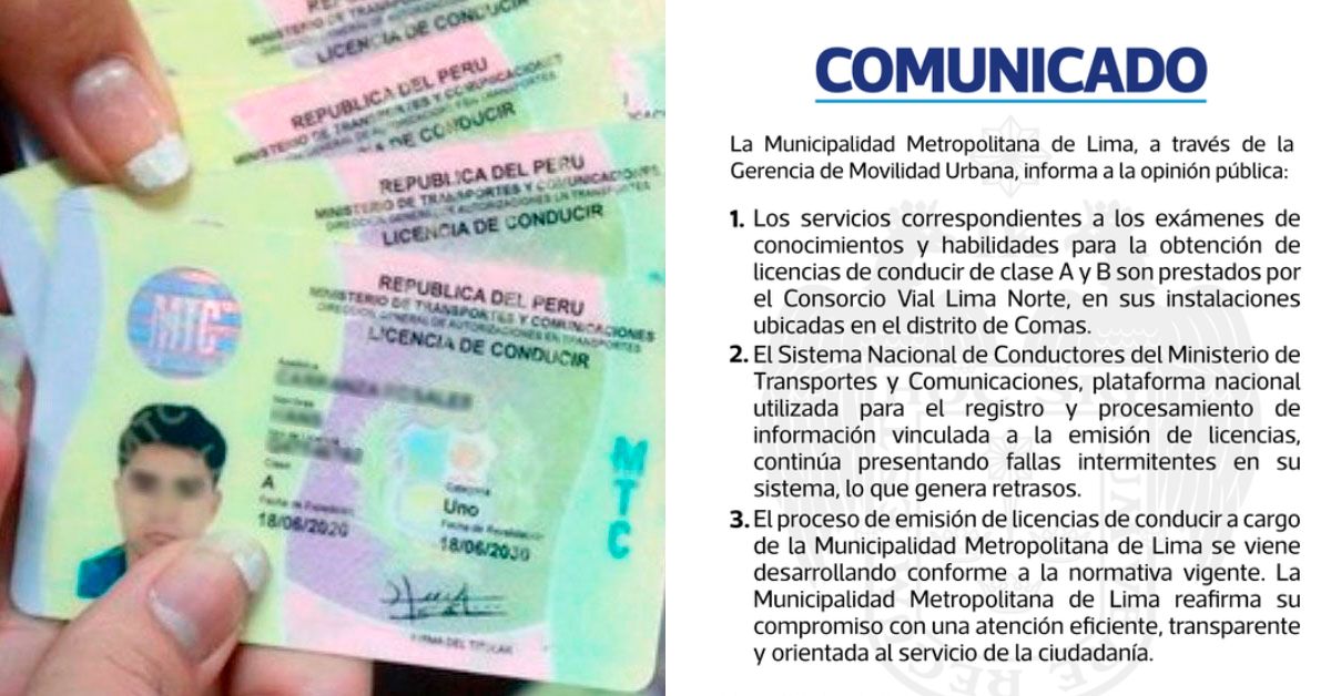 ¡Atención con tus trámites! Municipalidad de Lima informa retrasos en emisión en licencias de conducir por fallas en sistema nacional