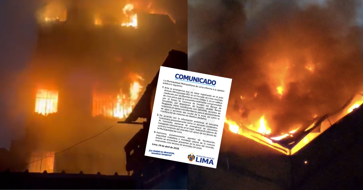 Incendio en Cercado de Lima: Municipalidad declara 'almacén clandestino' y moviliza drones, cisternas y Sedapal